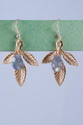 Labradorite Leaf Earrings