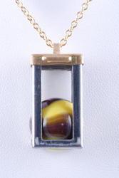 Caged Glass Necklace