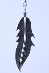 Onyx Feather Earrings