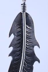 Onyx Feather Earrings