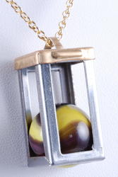 Caged Glass Necklace