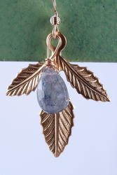 Labradorite Leaf Earrings