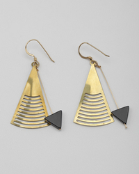 Grated Onyx Earrings