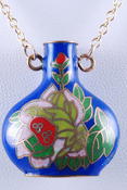 SALE! Enamel Vase Necklace